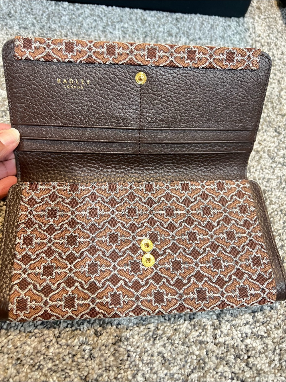 New Radley London Baylis Road 2.0 "Heirloom" Large Flapover Wallet in Tortoise.